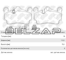 Колодки тормозные VW Touareg (03-) PORSCHE Cayenne (03-) задние (Sport) (4шт.), PN0347WS, NIBK